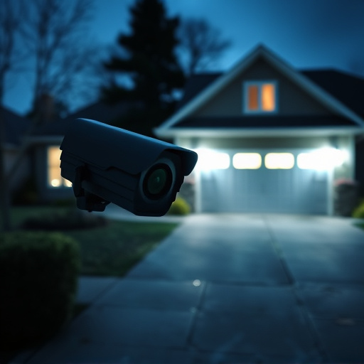 night vision security camera watching driveway