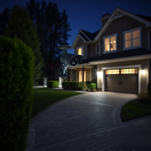 night vision security camera watching driveway
