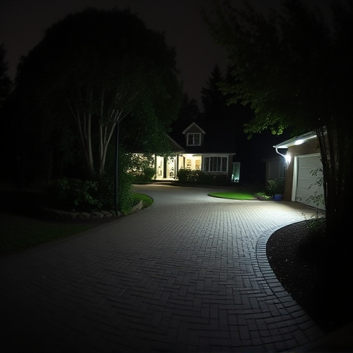 night vision security camera watching driveway