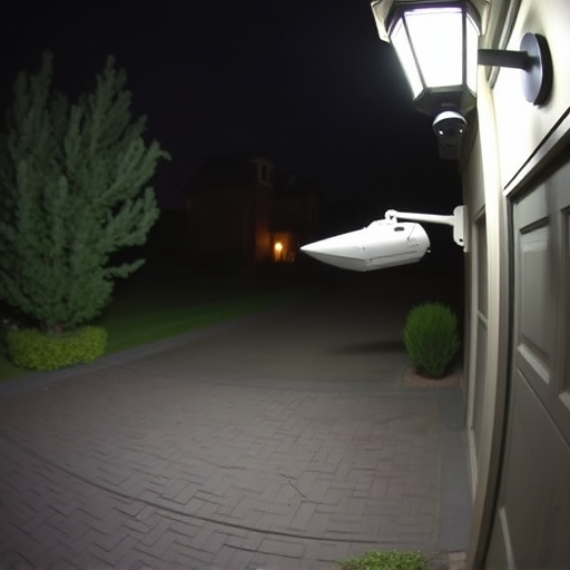 night vision security camera watching driveway