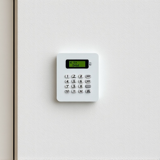 security keypad on modern apartment wall
