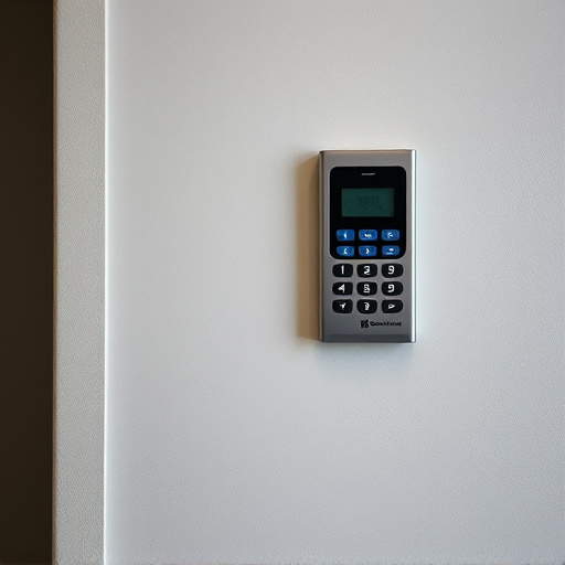 security keypad on modern apartment wall