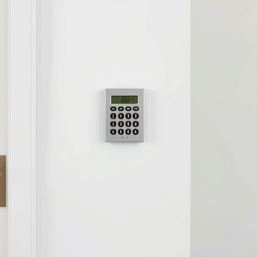 security keypad on modern apartment wall