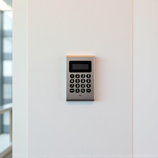 security keypad on modern apartment wall