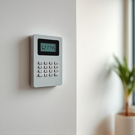 security keypad on modern apartment wall