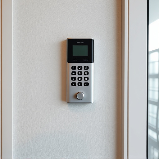 security keypad on modern apartment wall
