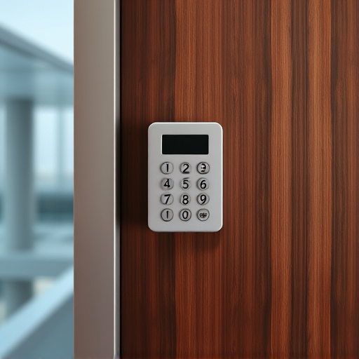 security keypad on modern apartment wall