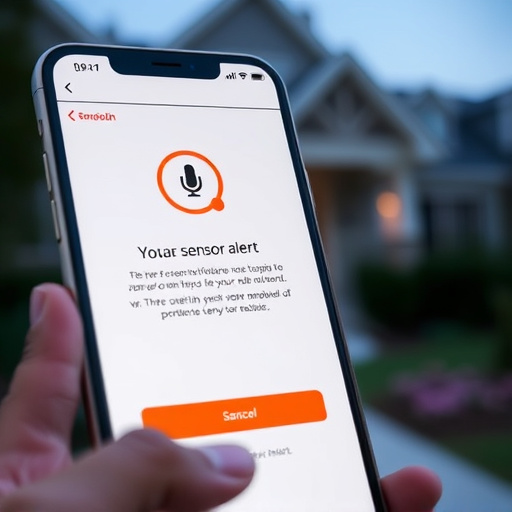 sensor alert notification on homeowner’s phone