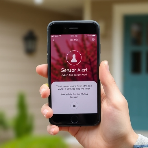 sensor alert notification on homeowner’s phone