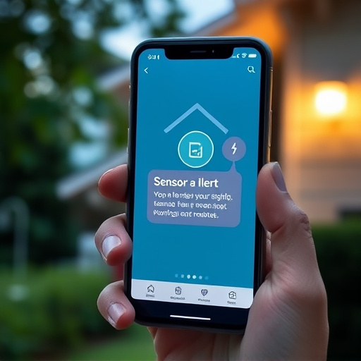 sensor alert notification on homeowner’s phone