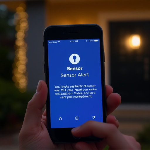 sensor alert notification on homeowner’s phone