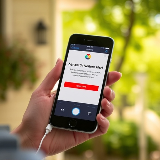 sensor alert notification on homeowner’s phone