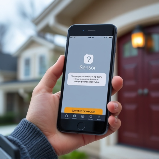 sensor alert notification on homeowner’s phone