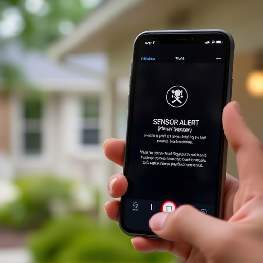 sensor alert notification on homeowner’s phone