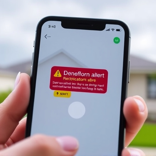 sensor alert notification on homeowner’s phone