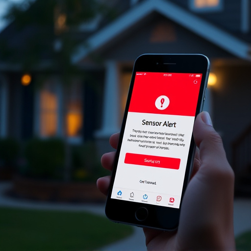 sensor alert notification on homeowner’s phone
