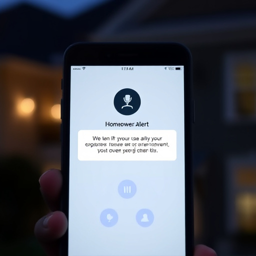 sensor alert notification on homeowner’s phone
