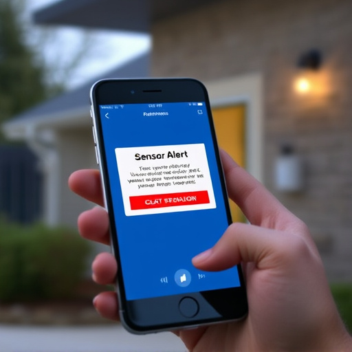 sensor alert notification on homeowner’s phone
