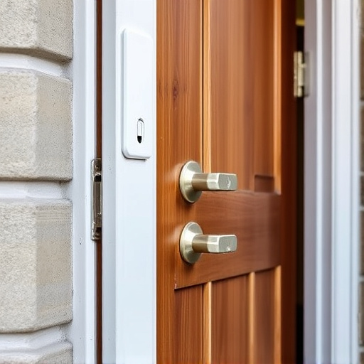 apartment entry secured with bolt lock