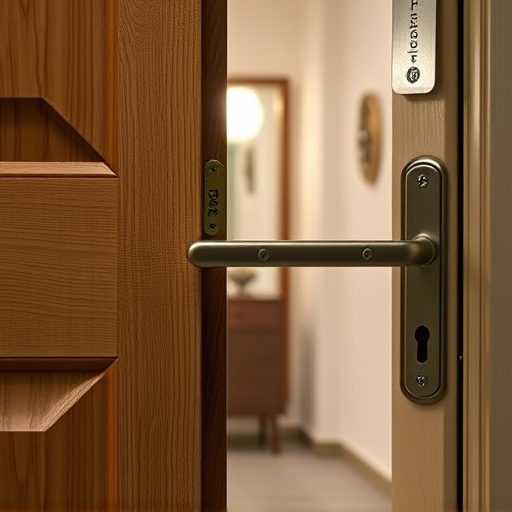 apartment entry secured with bolt lock