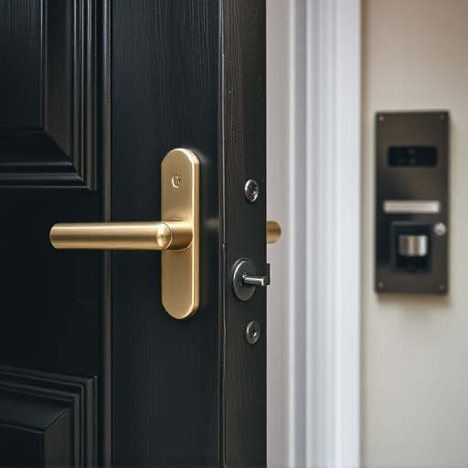 apartment entry secured with bolt lock