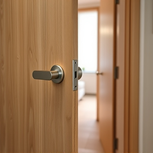 apartment entry secured with bolt lock