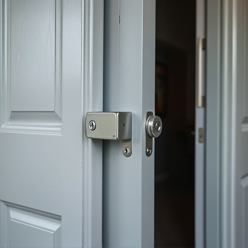 apartment entry secured with bolt lock