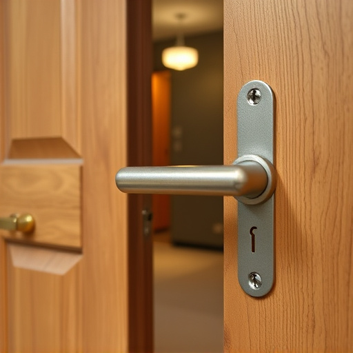 apartment entry secured with bolt lock