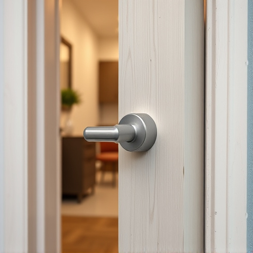 apartment entry secured with bolt lock