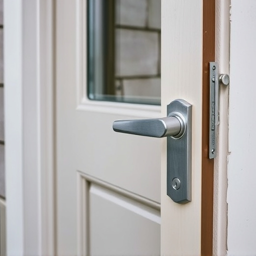 apartment entry secured with bolt lock