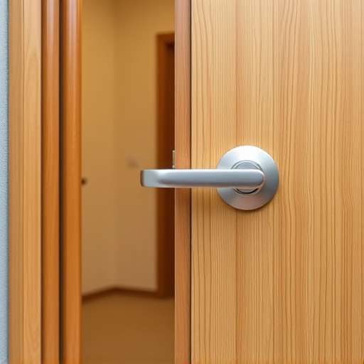 apartment entry secured with bolt lock