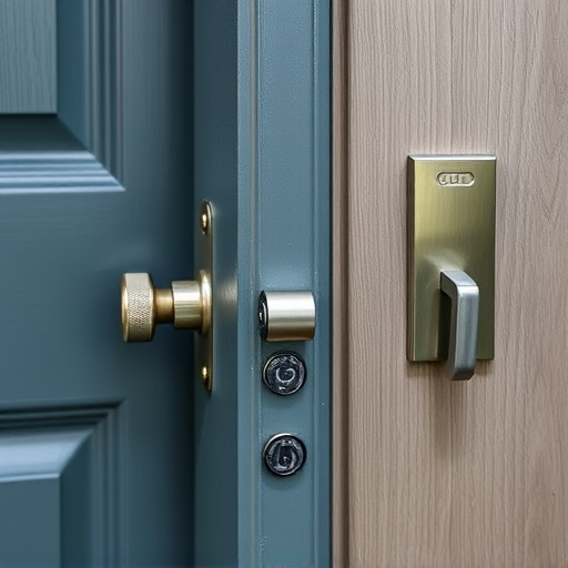 apartment entry secured with bolt lock