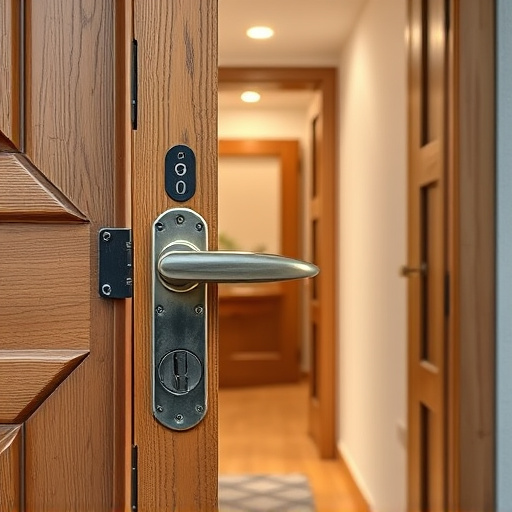 apartment entry secured with bolt lock