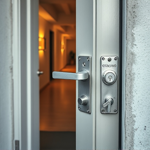 apartment entry secured with bolt lock