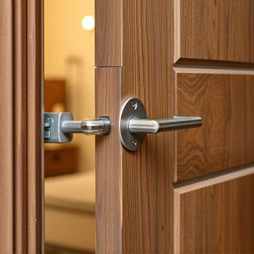 apartment entry secured with bolt lock