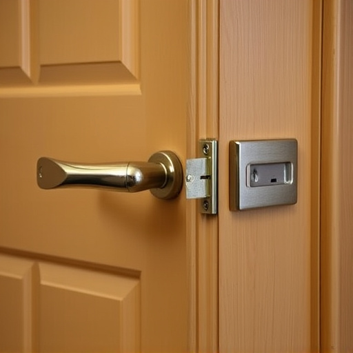 apartment entry secured with bolt lock