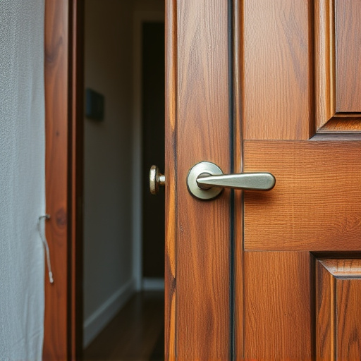 apartment entry secured with bolt lock