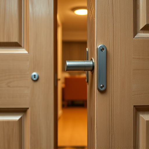 apartment entry secured with bolt lock