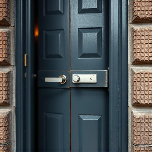 apartment entry secured with bolt lock