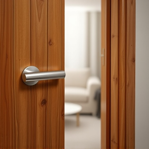 apartment entry secured with bolt lock