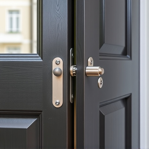 apartment entry secured with bolt lock