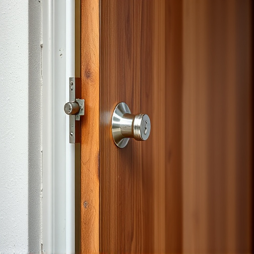 apartment entry secured with bolt lock