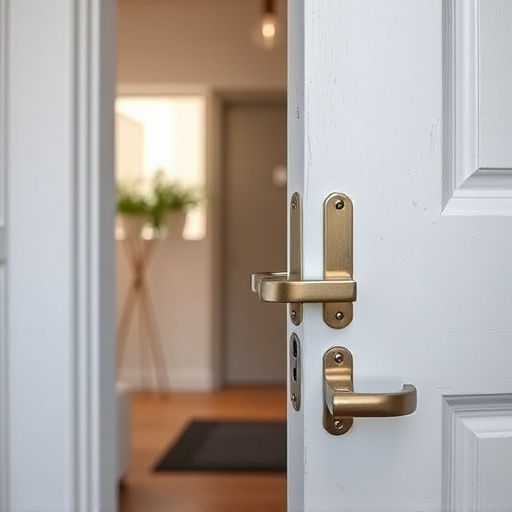 apartment entry secured with bolt lock