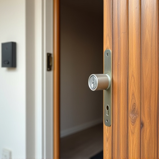 apartment entry secured with bolt lock