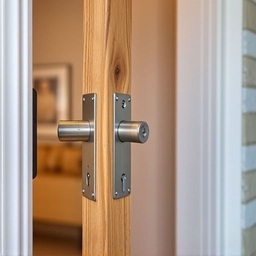 apartment entry secured with bolt lock