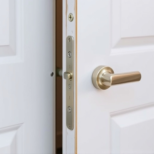 apartment entry secured with bolt lock