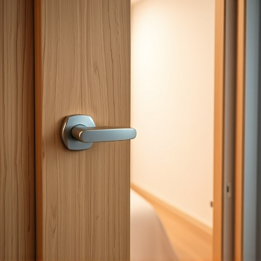 apartment entry secured with bolt lock