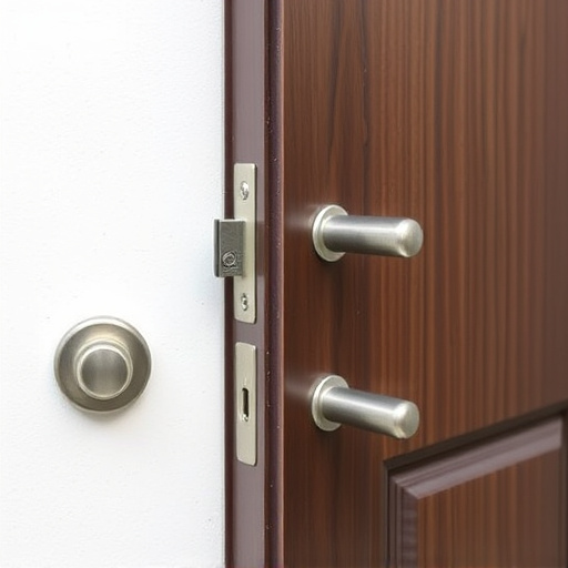 apartment entry secured with bolt lock