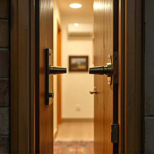 apartment entry secured with bolt lock