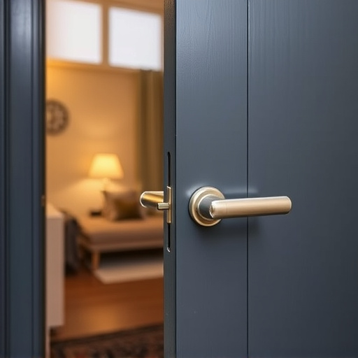 apartment entry secured with bolt lock
